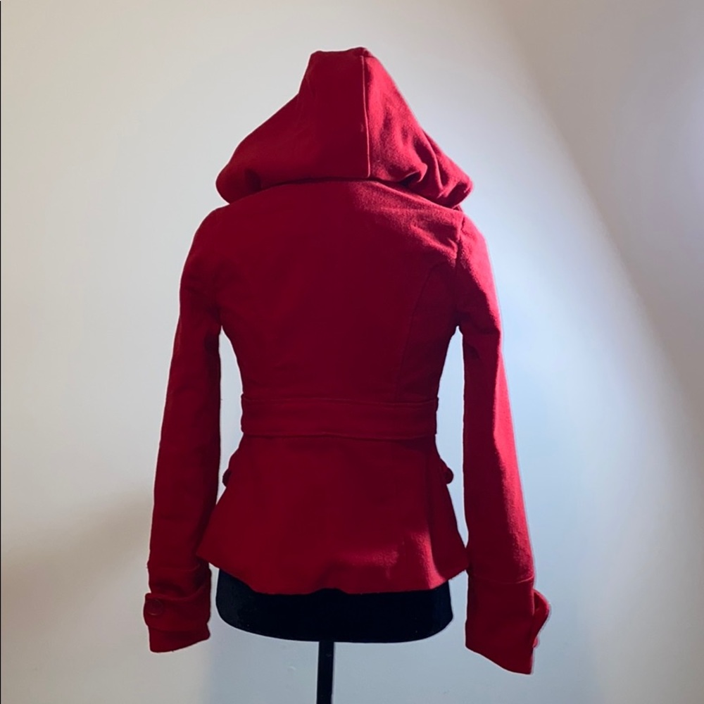 Red button pea coat - Picture 2 of 2